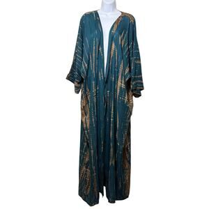 Coco de Chom Kaftan Duster Kimono NWT – Boho Tie Dye Rayon Handmade One Size